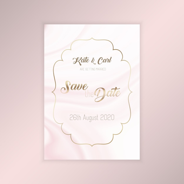 Free vector elegant save the date invitation