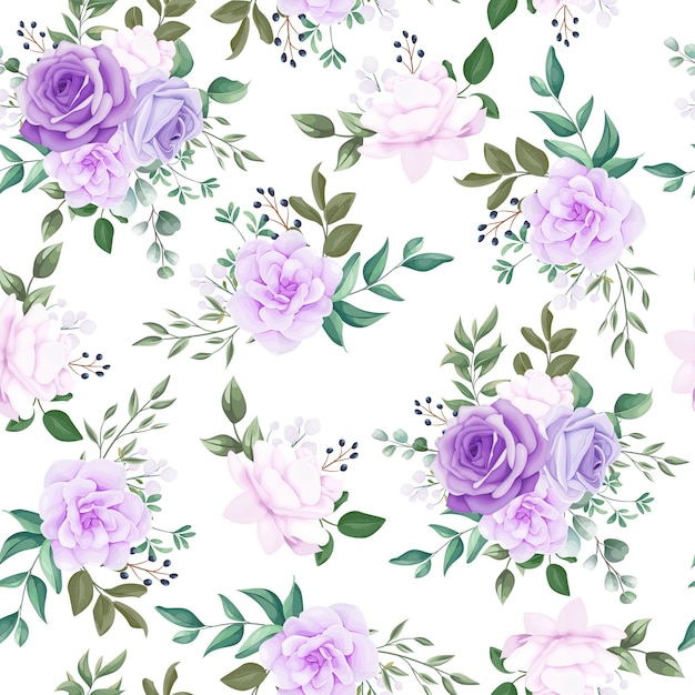 Free vector elegant seamless pattern floral