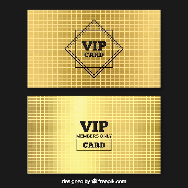 Free vector elegant set of modern vip cards