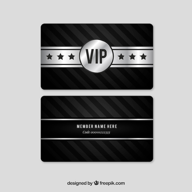 무료 벡터 현대 vip 카드의 우아한 세트