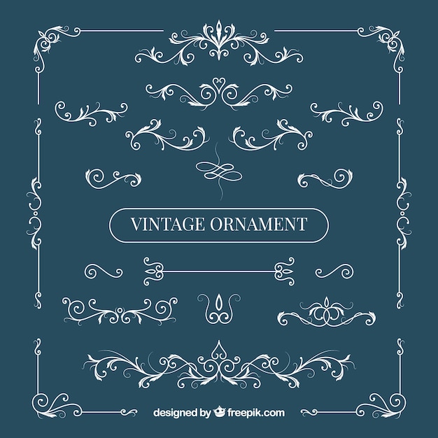 Free Elegant Set Of Vintage Ornaments Vector - Quality New Downoad SVG Free Elegant Set Of Vintage Ornaments Vector - Quality New Downoad SVG