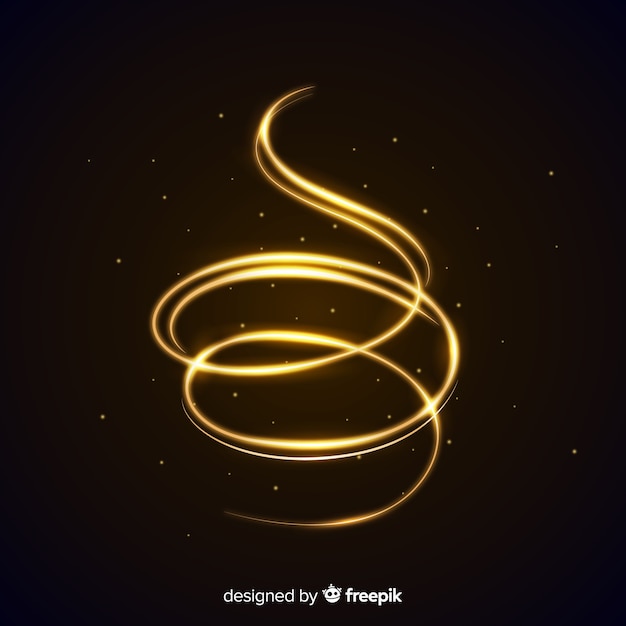 Free vector elegant shiny golden spiral effect