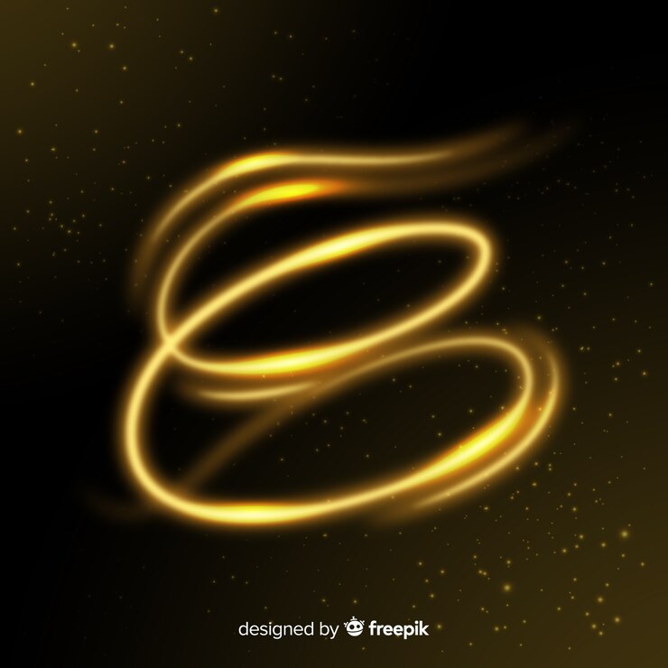 Free Vector elegant shiny golden spiral effect