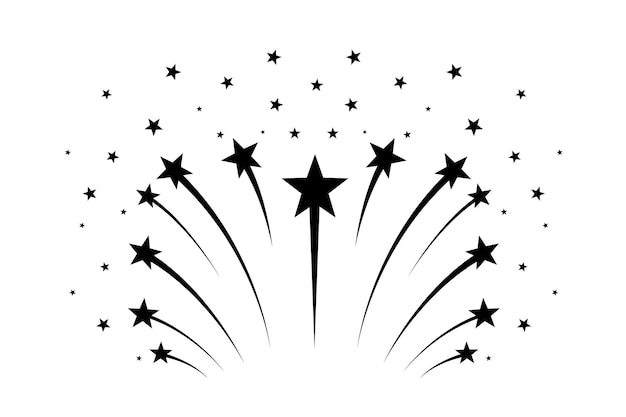 Free Vector elegant shooting stars celebration background design