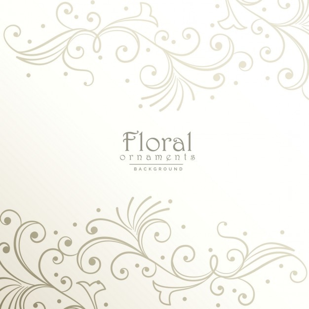 Free vector elegant silver floral ornaments