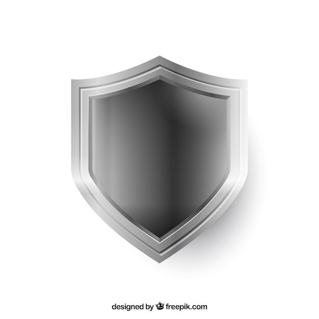 Elegant silver shield