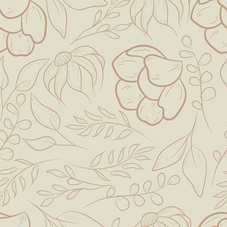 Free Vector elegant simple monoline design seamless pattern