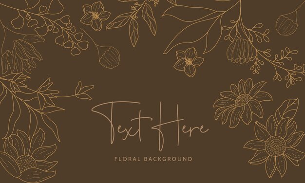 elegant and simple monoline floral background template