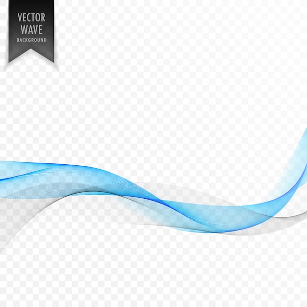 Free vector elegant smooth blue wave background