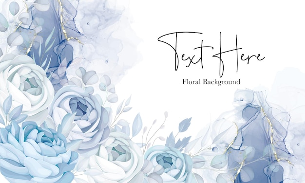 elegant soft blue floral background design