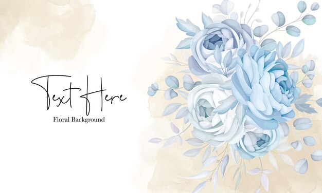 elegant soft blue floral background design