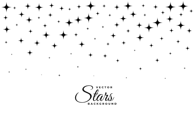 Free vector elegant sparkling stars white background design vector