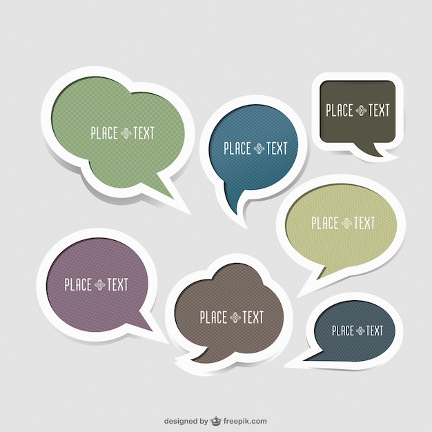 Free vector elegant speech bubbles collection