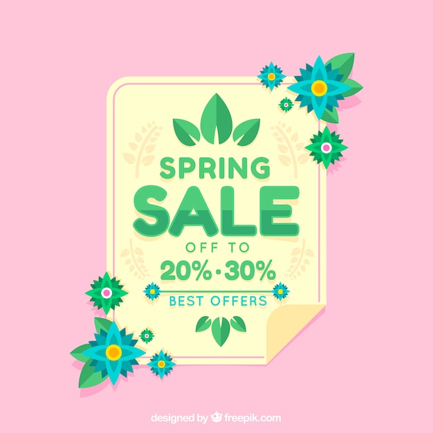 Free vector elegant spring sale background