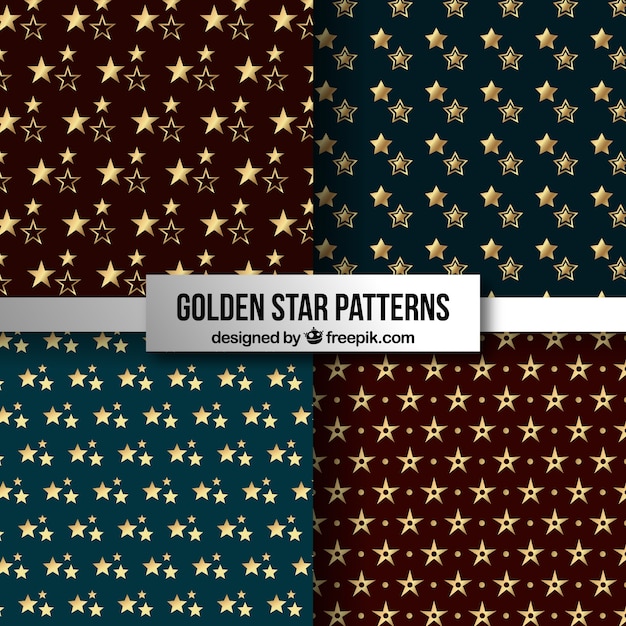 Free vector elegant star pattern collection