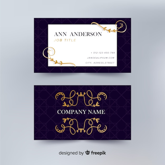 Free vector elegant style business card template