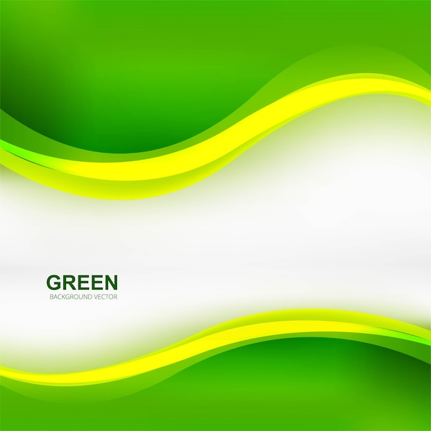 Elegant stylish green wave background