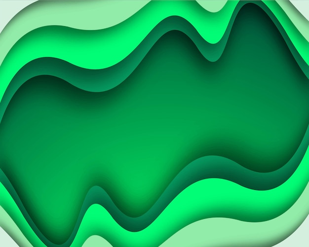 エレガントなスタイリッシュな緑の波の背景