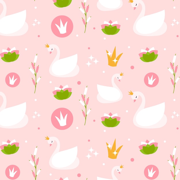 Elegant swan pattern concept