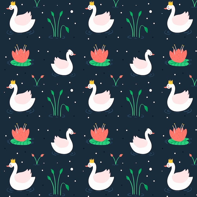 Elegant swan pattern