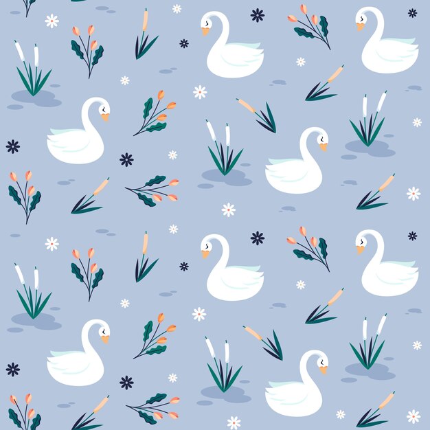 Elegant swan pattern