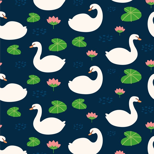 Elegant swan pattern