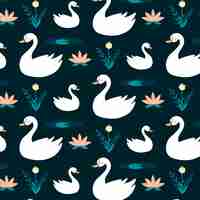 Free vector elegant swan pattern