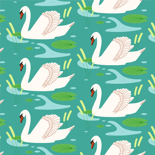 Elegant swan pattern