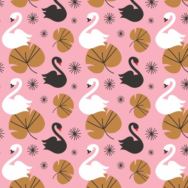 Elegant swan pattern