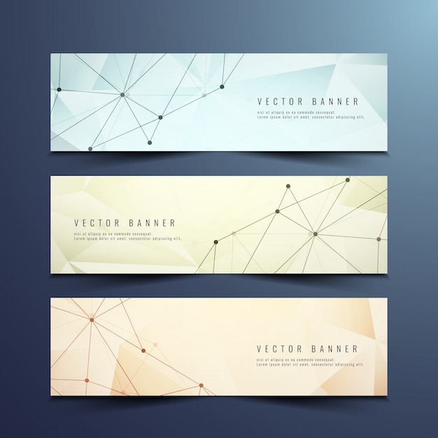 Free vector elegant technological banners