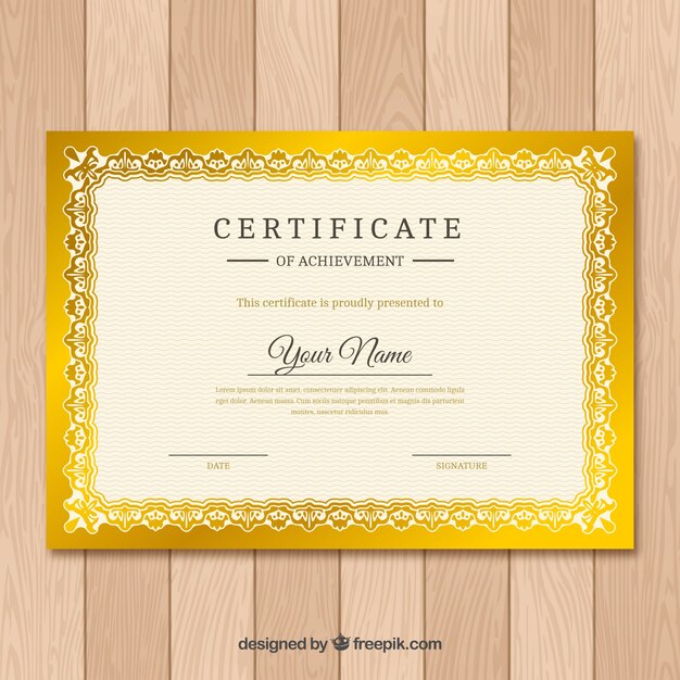 Elegant template certificate