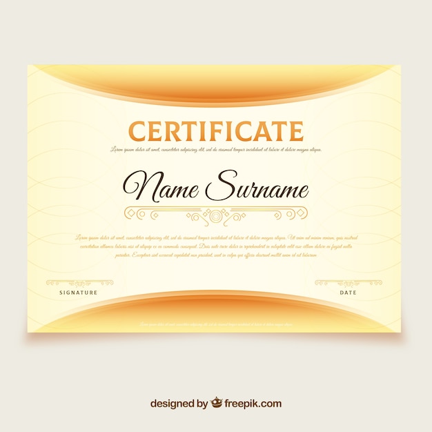 Элегантный сертификат шаблона