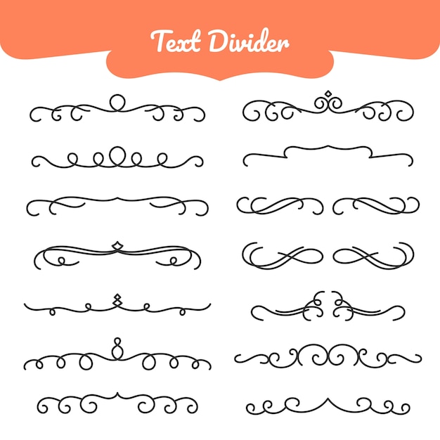 Free vector elegant text dividers