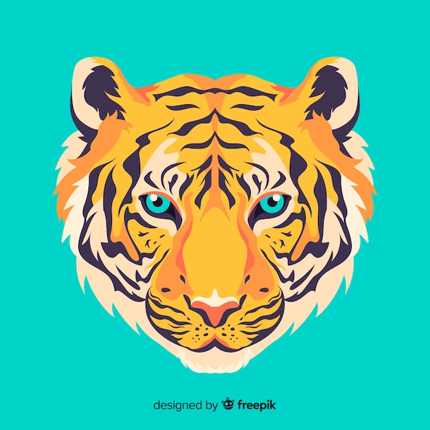 Elegant tiger face