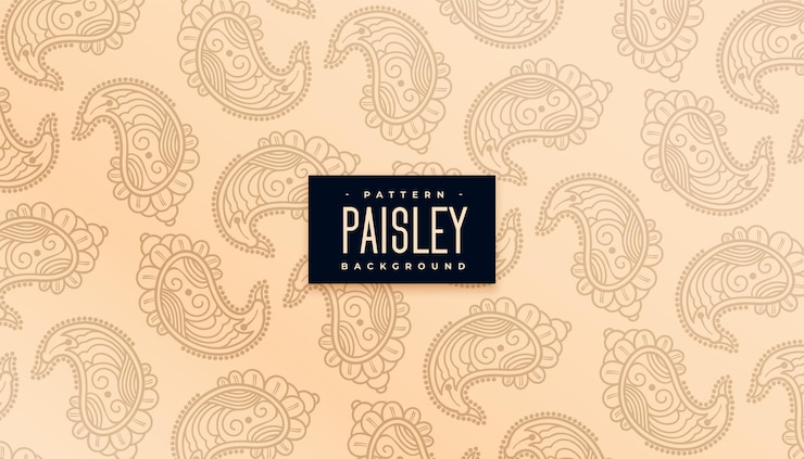 Free Vector elegant and traditional paisley pattern background in mehndi style