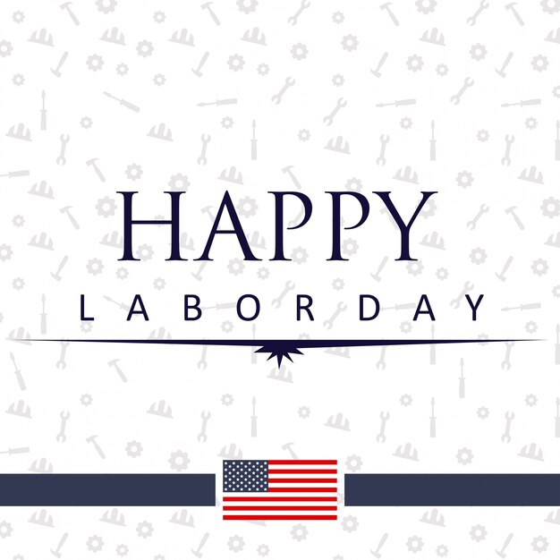 Elegant us labor day illustration