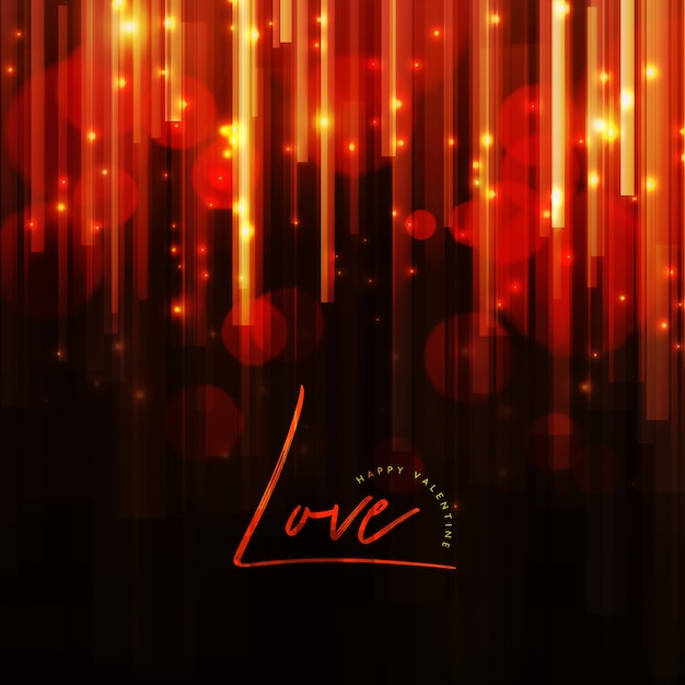 Elegant Valentine Background with Lighting Effect