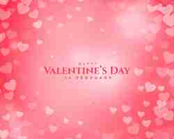 Free vector elegant valentines day hearts on pink