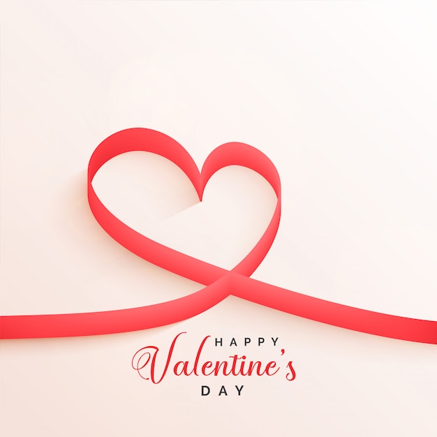 Elegant valentines day ribbon hearts background