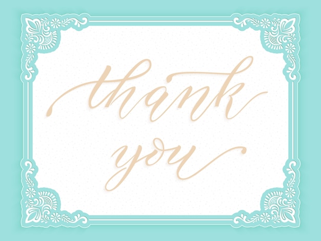 Elegant vector gratitude card.