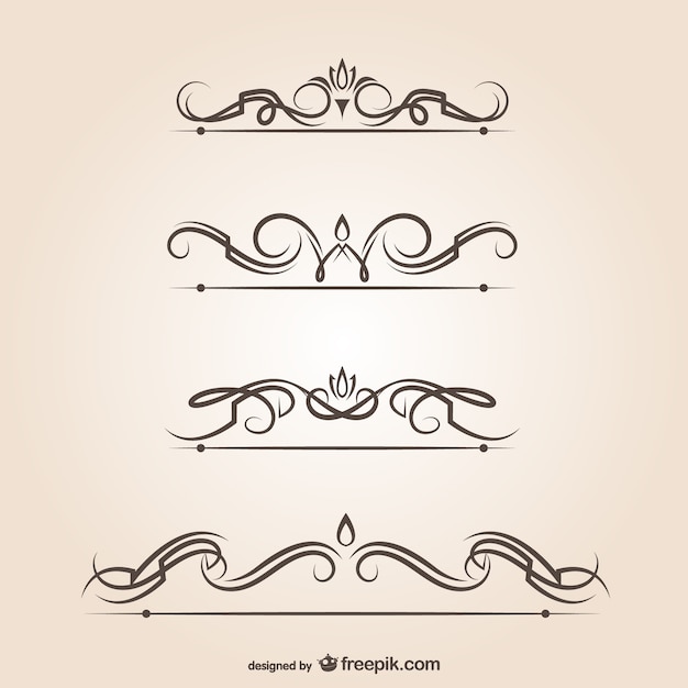 Free vector elegant vintage frames