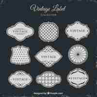 Free vector elegant vintage label collection