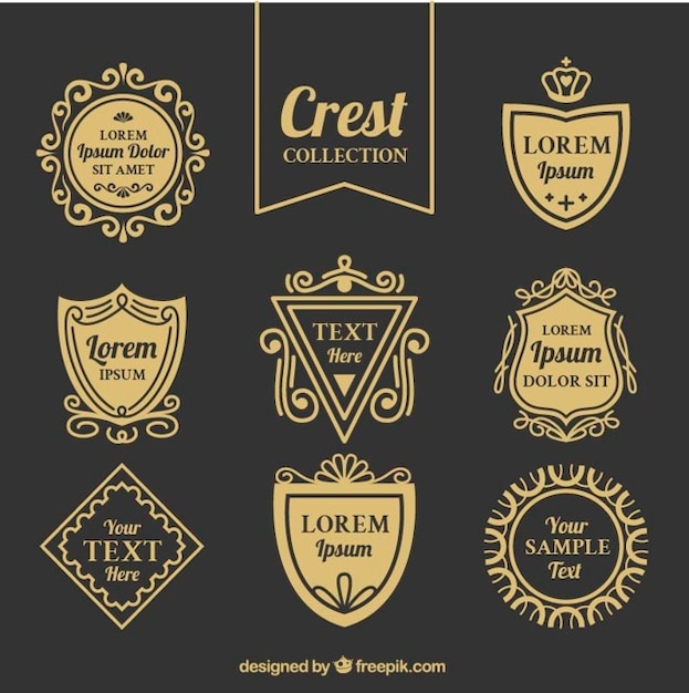 Elegant vintage shields