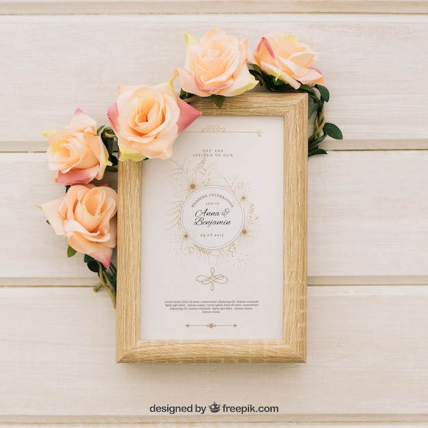 Elegant vintage wedding invitation