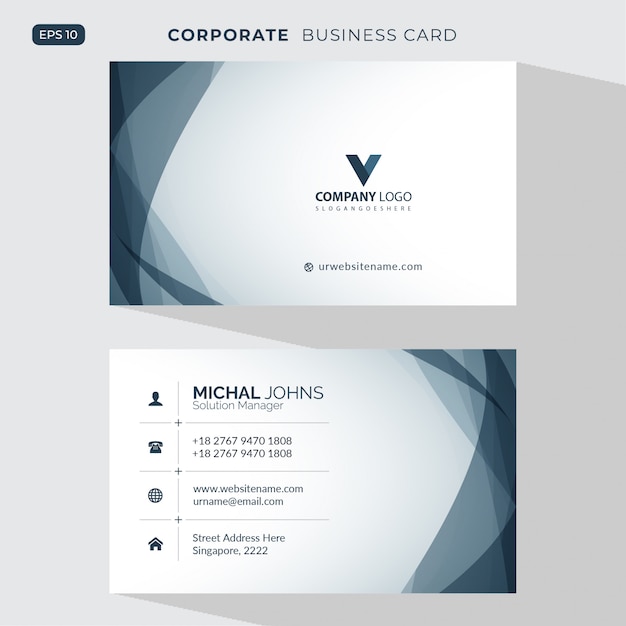 Elegant visit card illustration