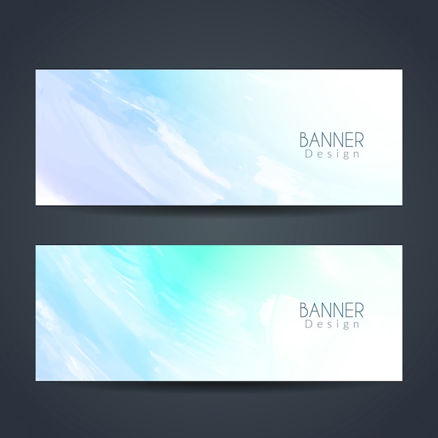 Free vector elegant watercolor banners