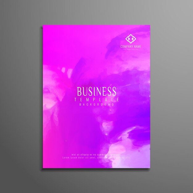 エレガントな水彩ビジネスパンフレットのデザイン