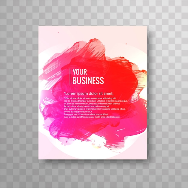 Vettore gratuito brochure di business colorato