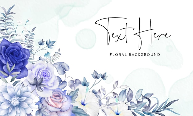 Elegant watercolor floral background template
