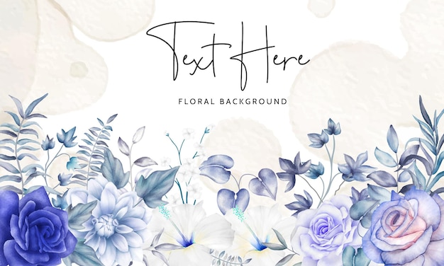 Elegant watercolor floral background template